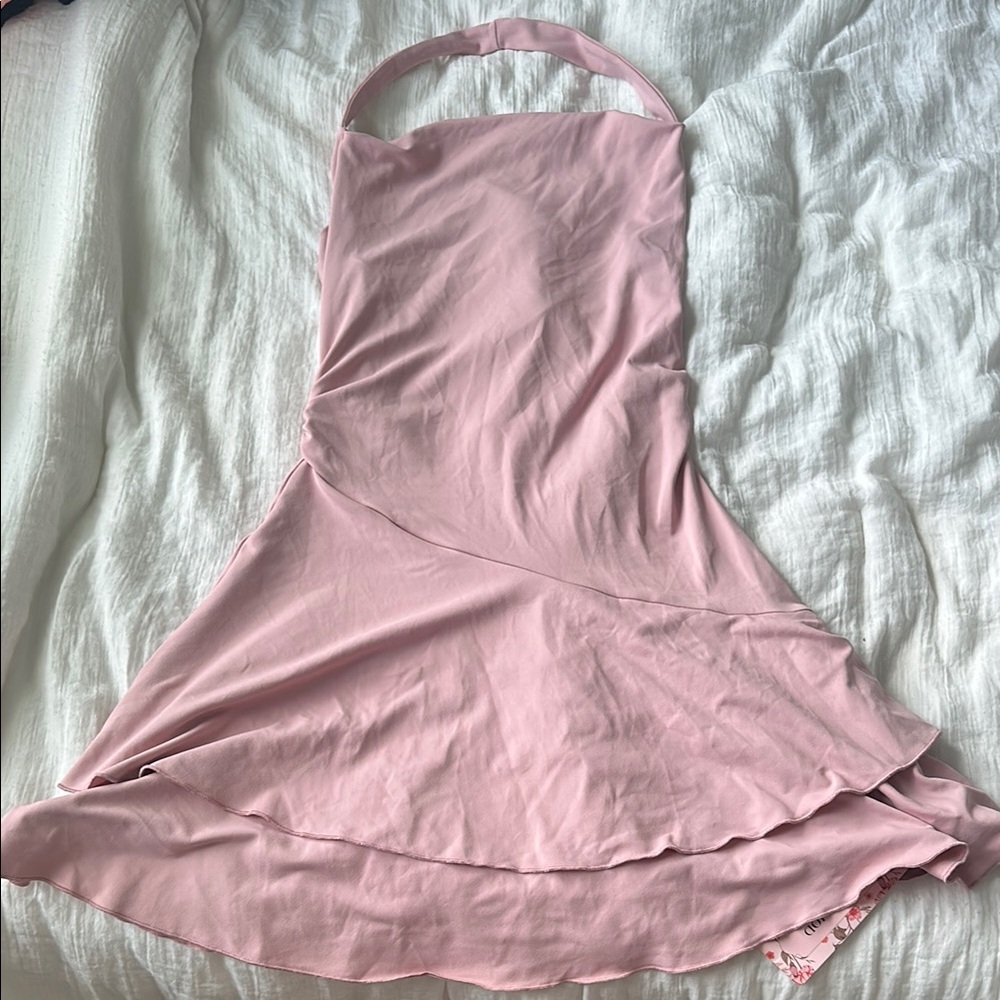SHEIN Pink Midi Dress